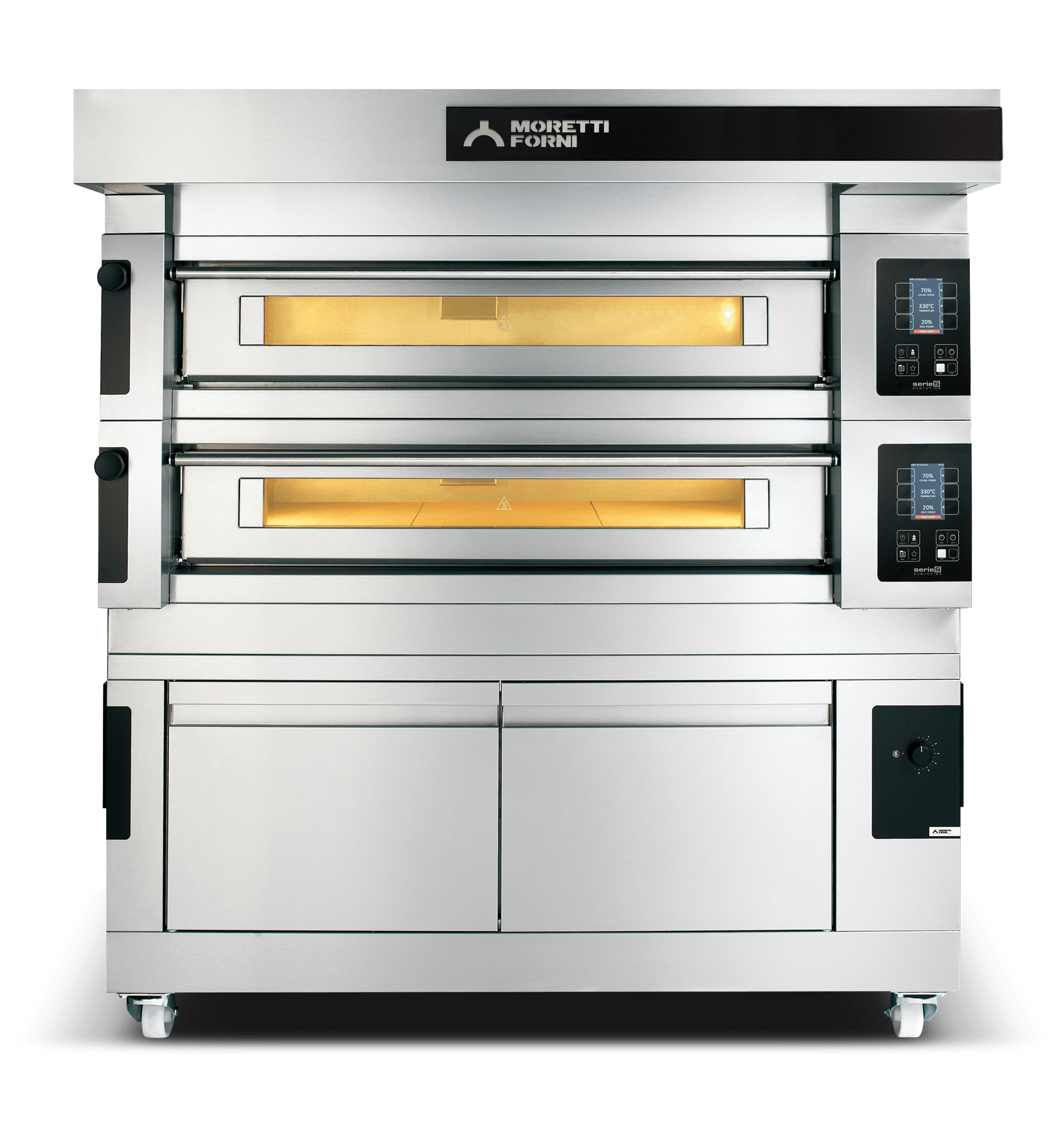 MORETTI FORNI SERİ S 120E MODÜLER ELEKTRİKLİ BUHARLI, MAYALANDIRMALI ÇOK AMAÇLI KATLI FIRIN 2x22 CM resmi